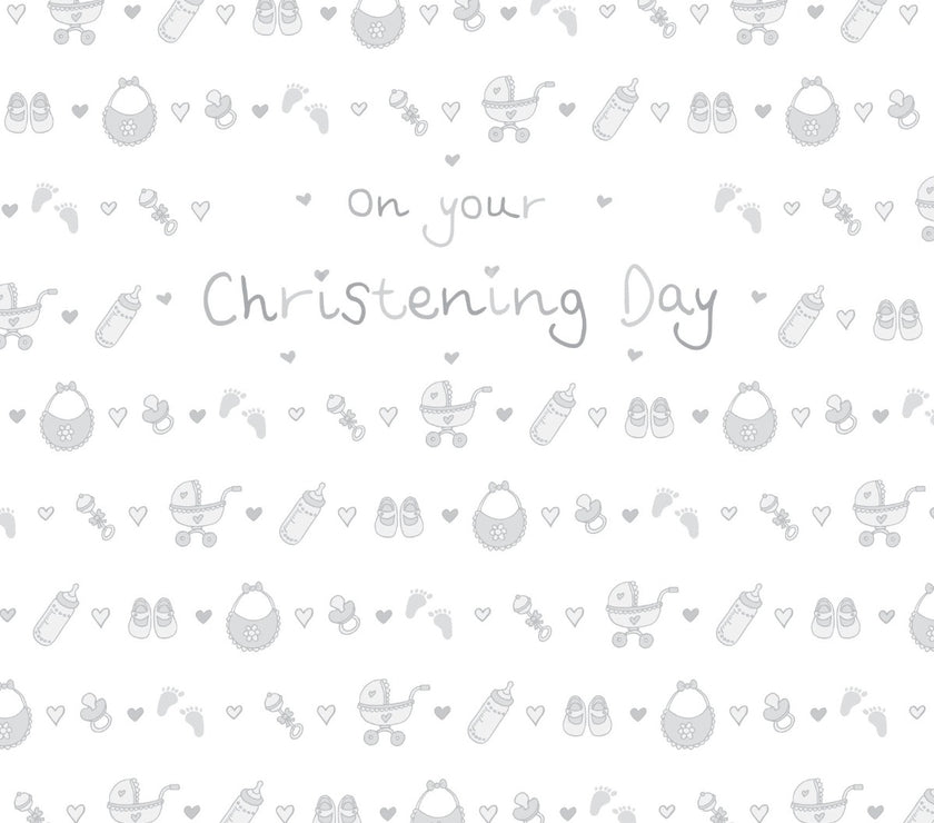 Ella Bella Rose Christening Greeting Card
