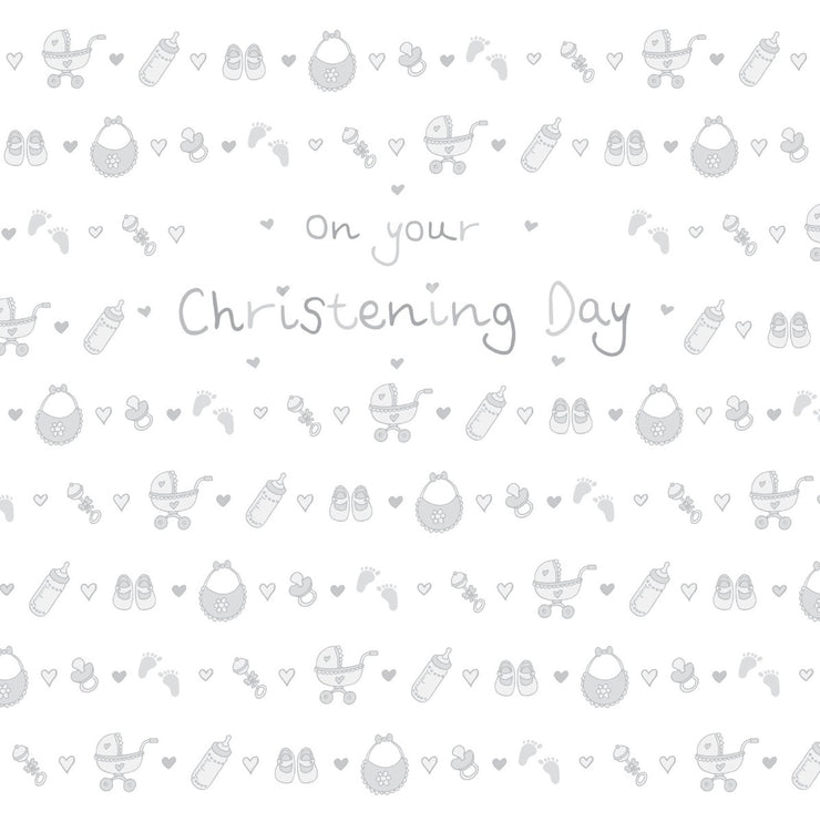 Ella Bella Rose Christening Greeting Card