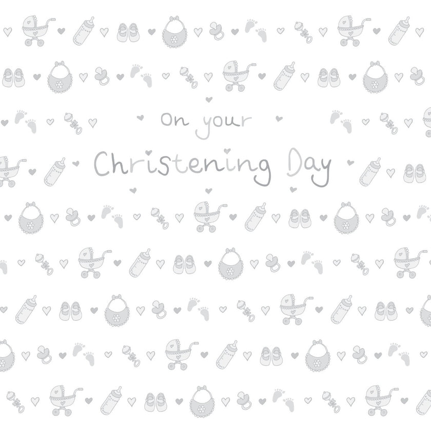 Ella Bella Rose Christening Greeting Card