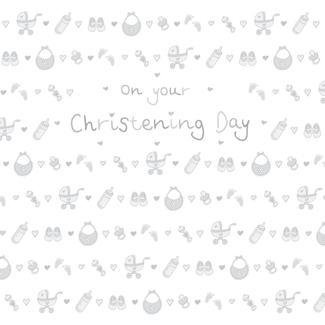 Ella Bella Rose Christening Greeting Card