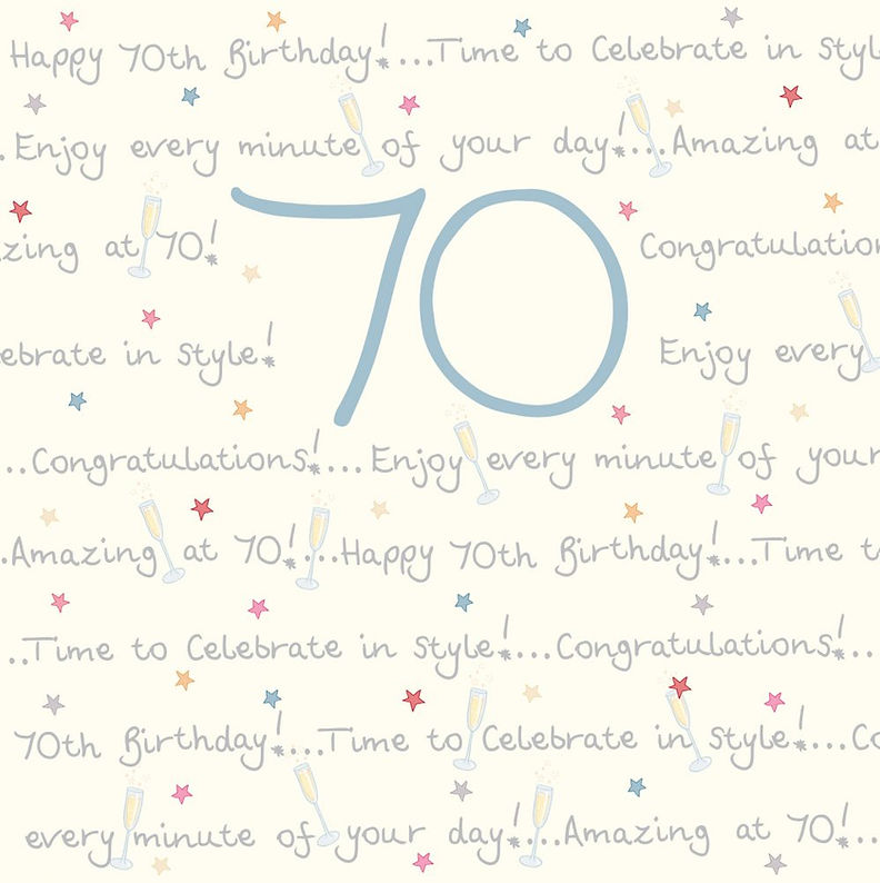 Enjoy Every Minute Ella Bella Rose 70th Birthday Card