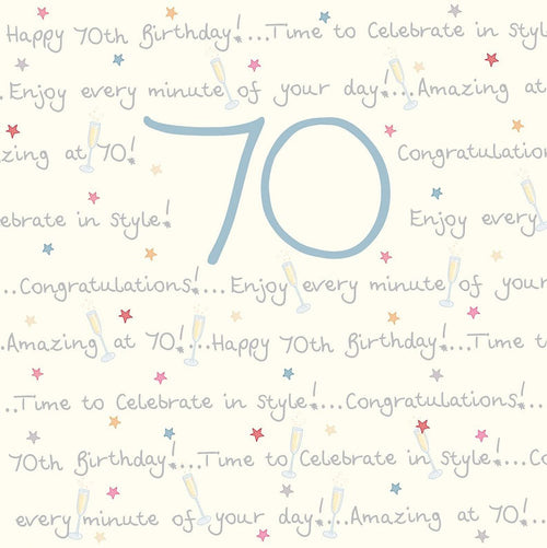 Enjoy Every Minute Ella Bella Rose 70th Birthday Card