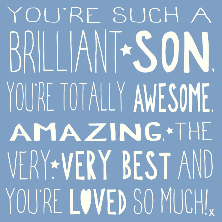 Ella Bella Rose Brilliant Son Birthday Card