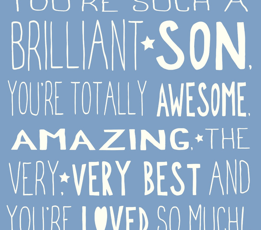 Ella Bella Rose Brilliant Son Birthday Card