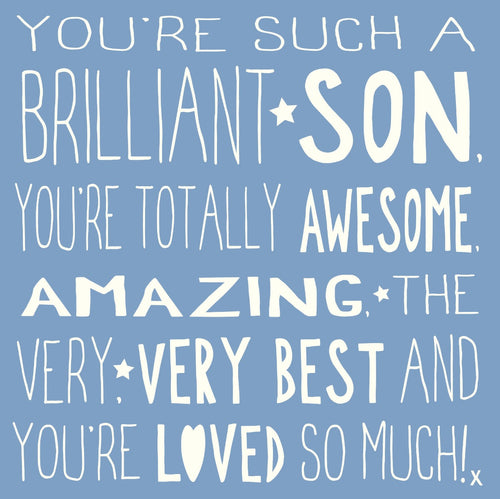 Ella Bella Rose Brilliant Son Birthday Card
