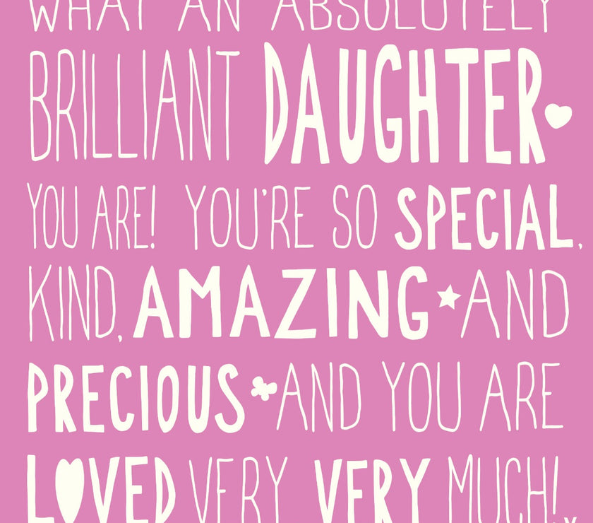 Ella Bella Rose Brilliant Daughter Birthday Card