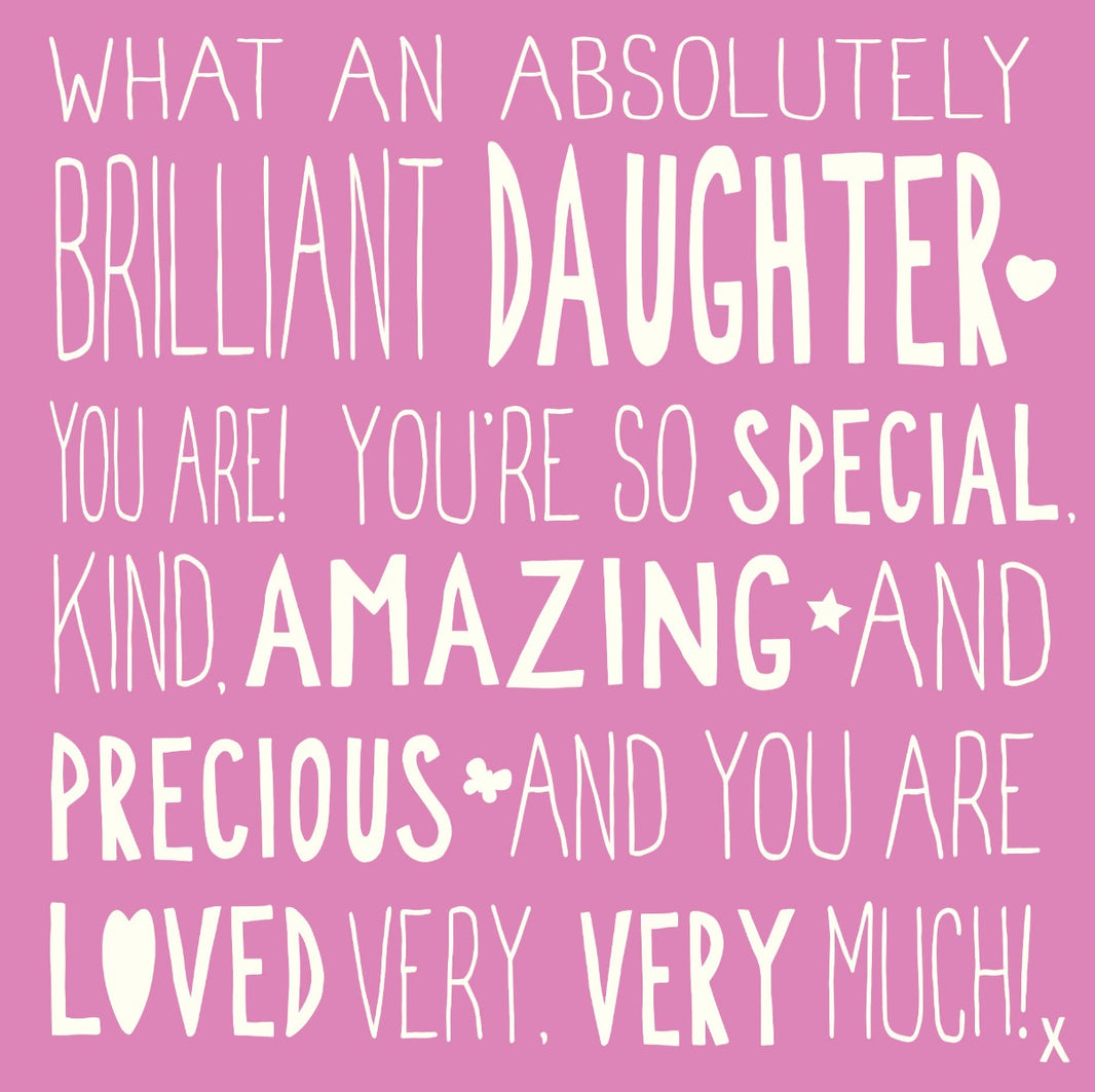 Ella Bella Rose Brilliant Daughter Birthday Card