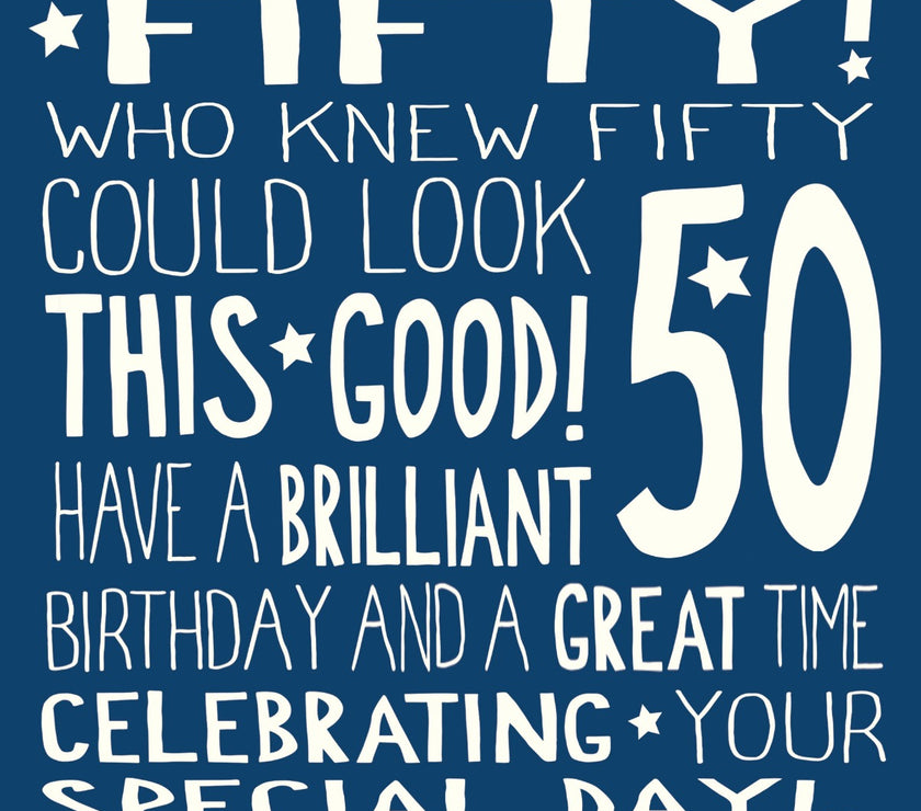 Ella Bella Rose 50th Birthday Card