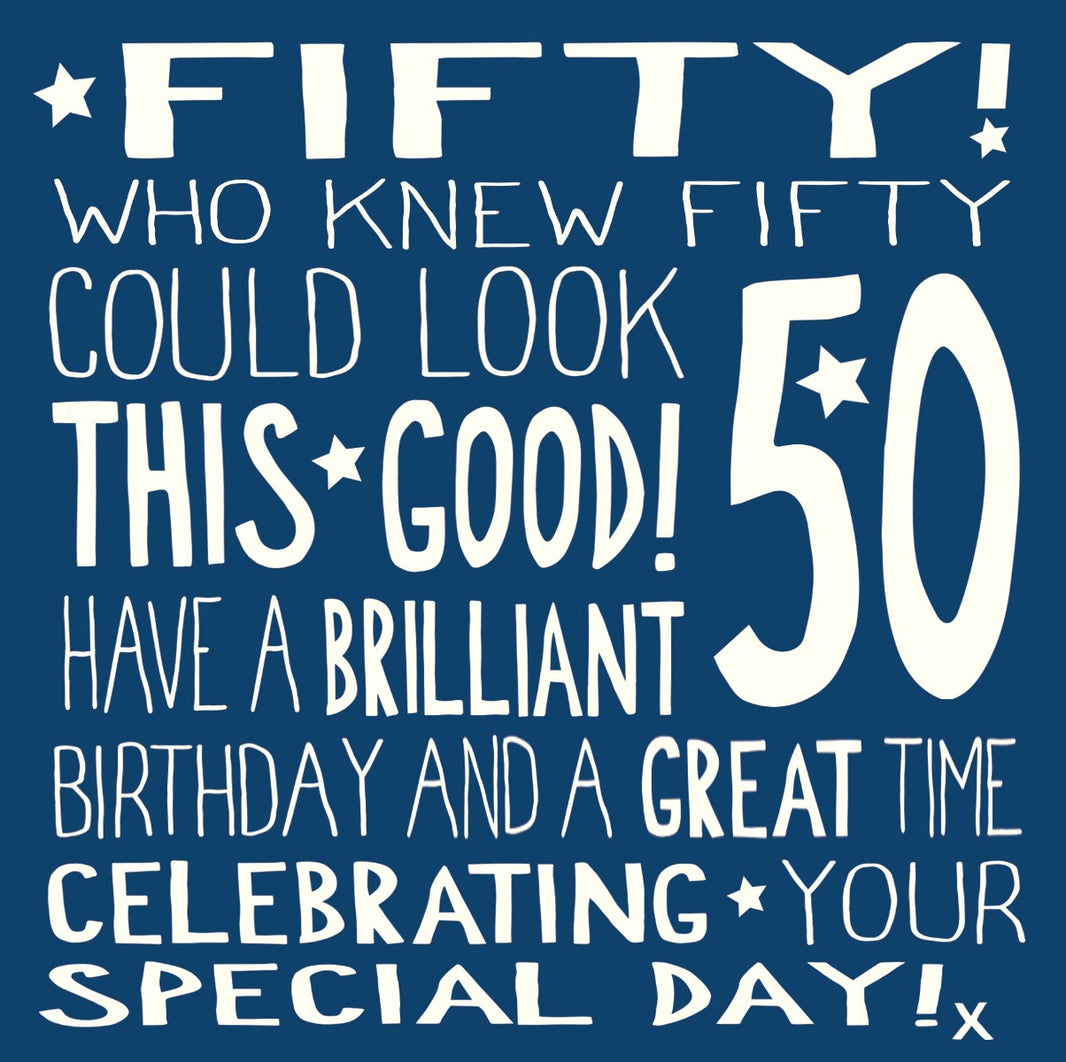 Ella Bella Rose 50th Birthday Card