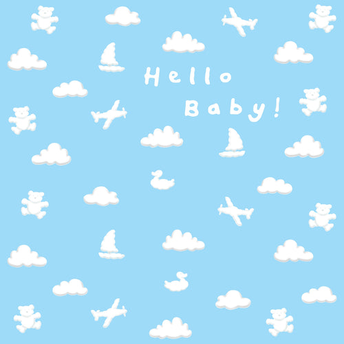 Ella Bella Rose New Baby Boy Card