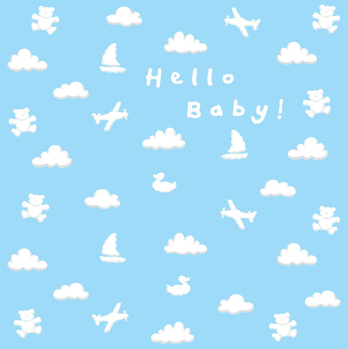 Ella Bella Rose New Baby Boy Card