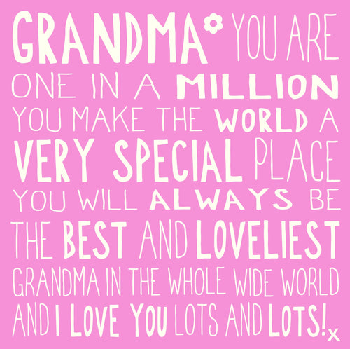 Ella Bella Rose Grandma Birthday Card