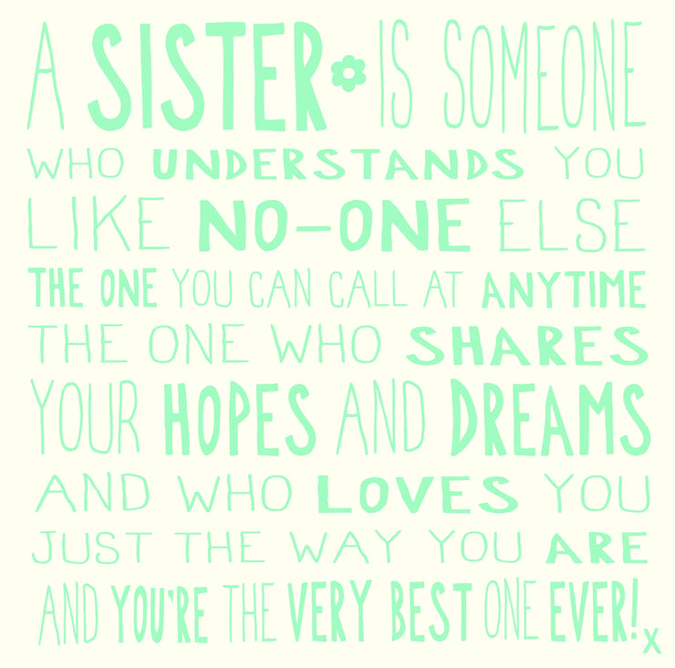 Ella Bella Rose Sister Birthday Card