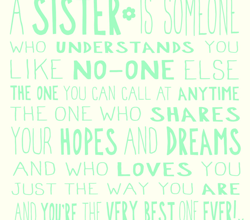 Ella Bella Rose Sister Birthday Card