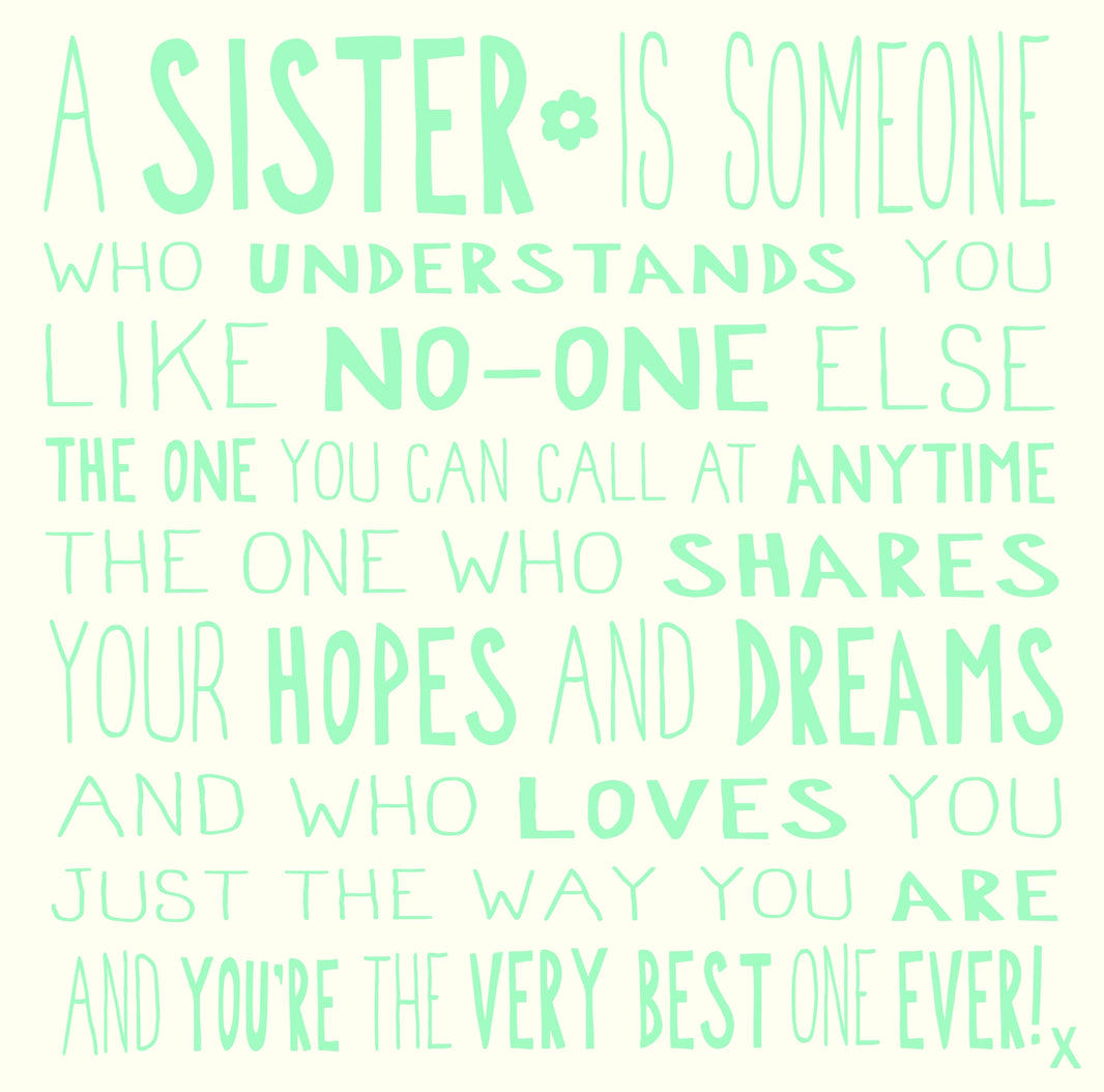Ella Bella Rose Sister Birthday Card