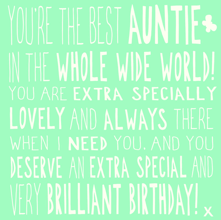 Ella Bella Rose Auntie Birthday Card
