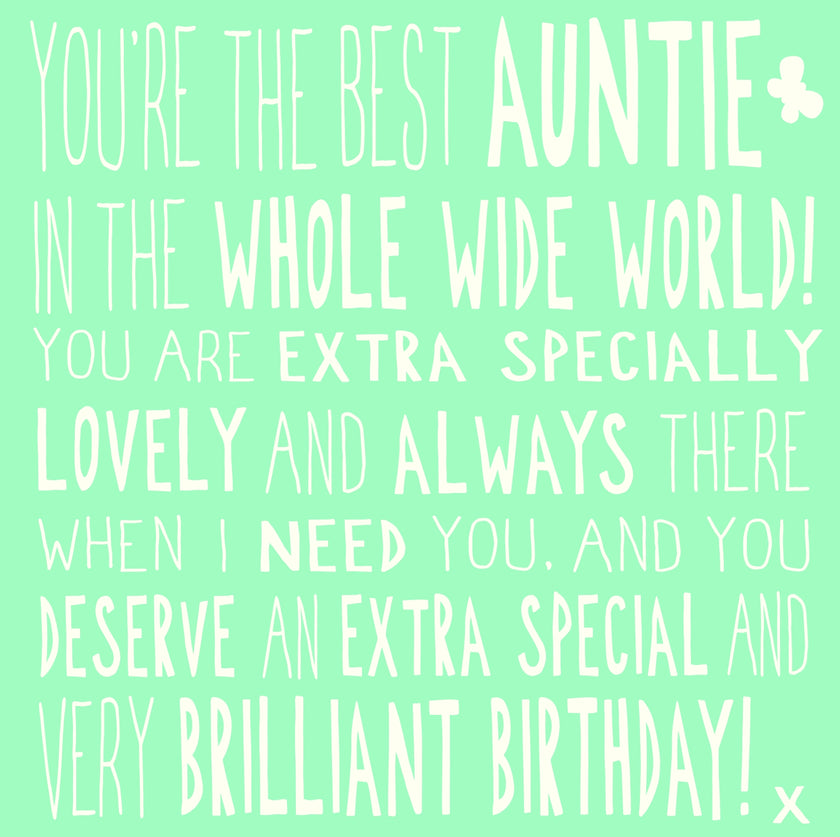 Ella Bella Rose Auntie Birthday Card
