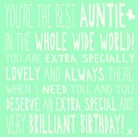 Ella Bella Rose Auntie Birthday Card