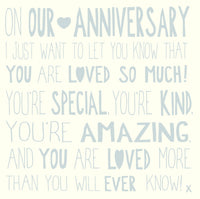 Ella Bella Rose Our Anniversary Card