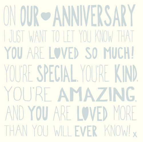 Ella Bella Rose Our Anniversary Card