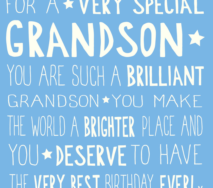 Ella Bella Rose Grandson Birthday Card
