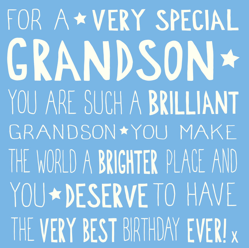 Ella Bella Rose Grandson Birthday Card