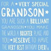 Ella Bella Rose Grandson Birthday Card