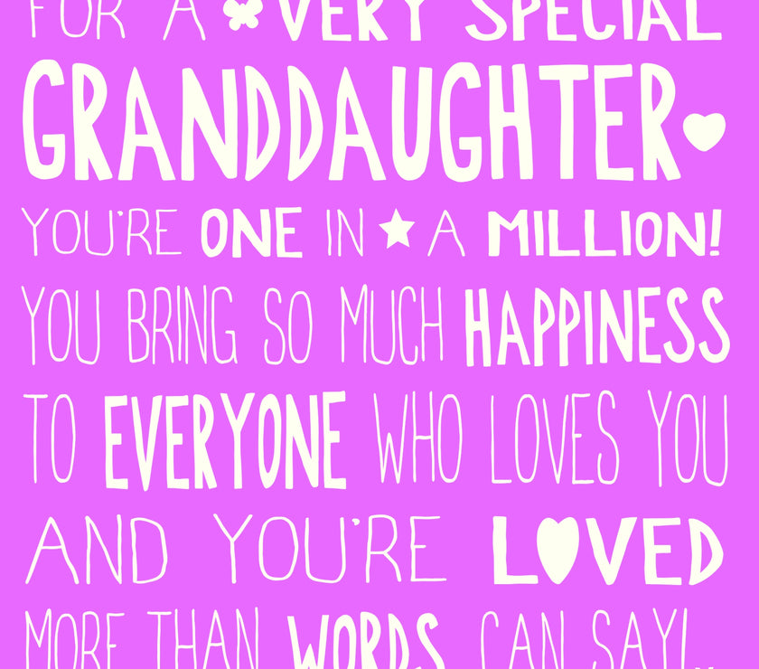 Ella Bella Rose Granddaughter Birthday Card