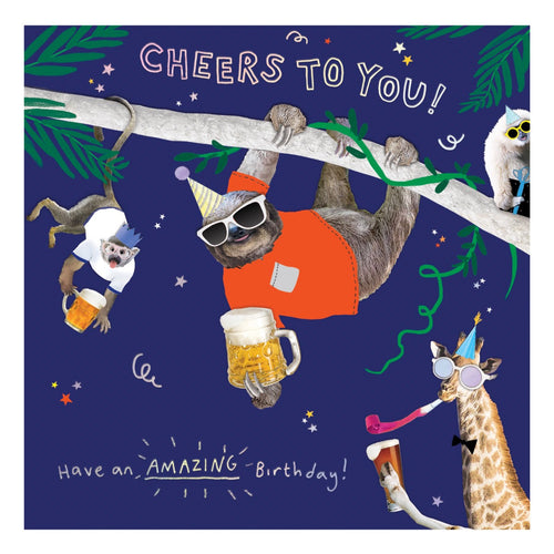 Sloth Cheers To You Birthday Card