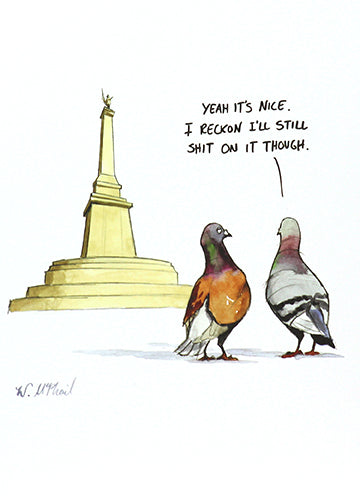 Its Nice Pigeons Birthday Card