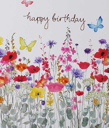 Wild Meadow Happy Birthday Card