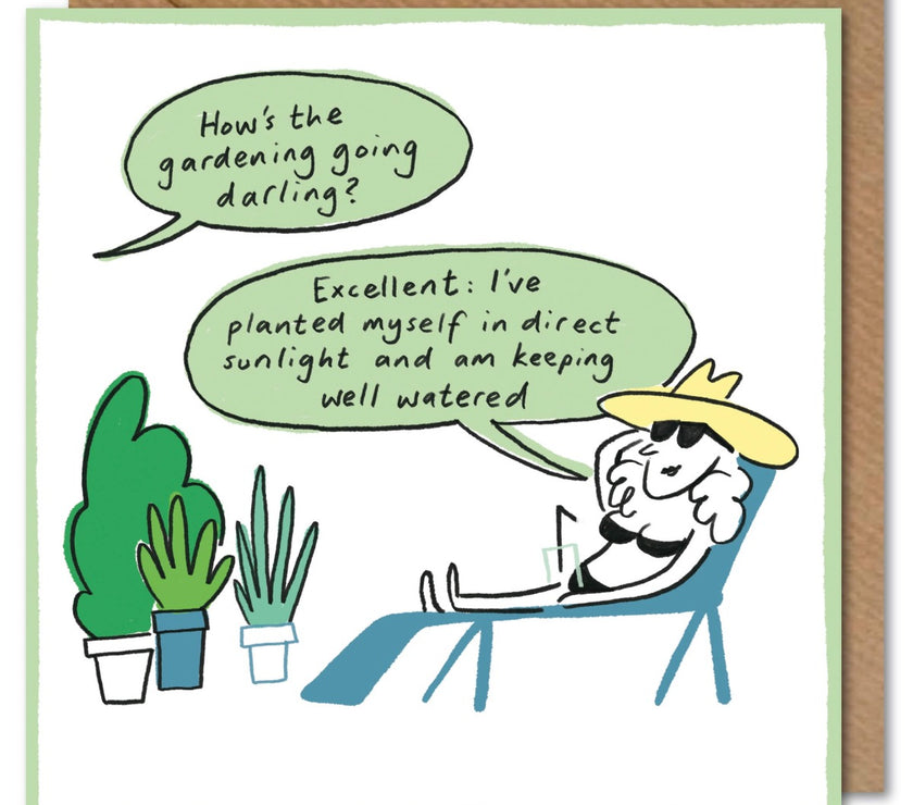 Green Watered Birthday Card