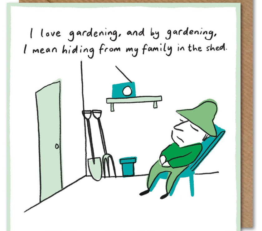 Green Shed Birthday Card