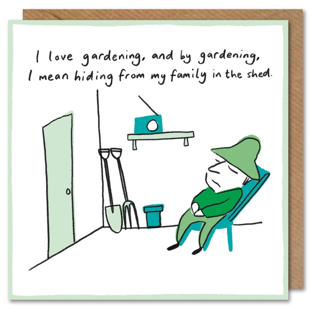 Green Shed Birthday Card