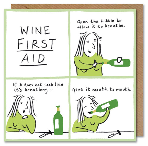 Green First Aid Birthday Card