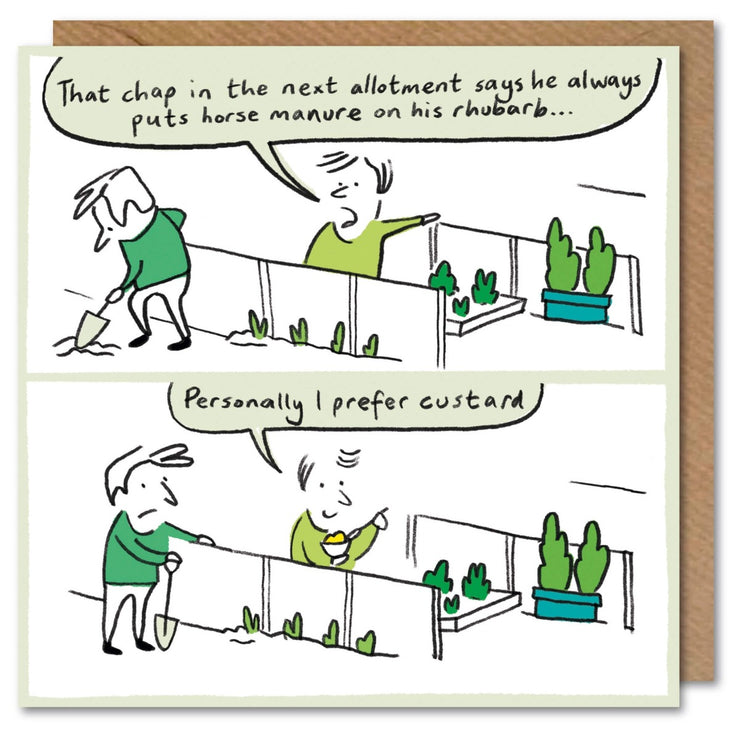 Green Allotment Birthday Card