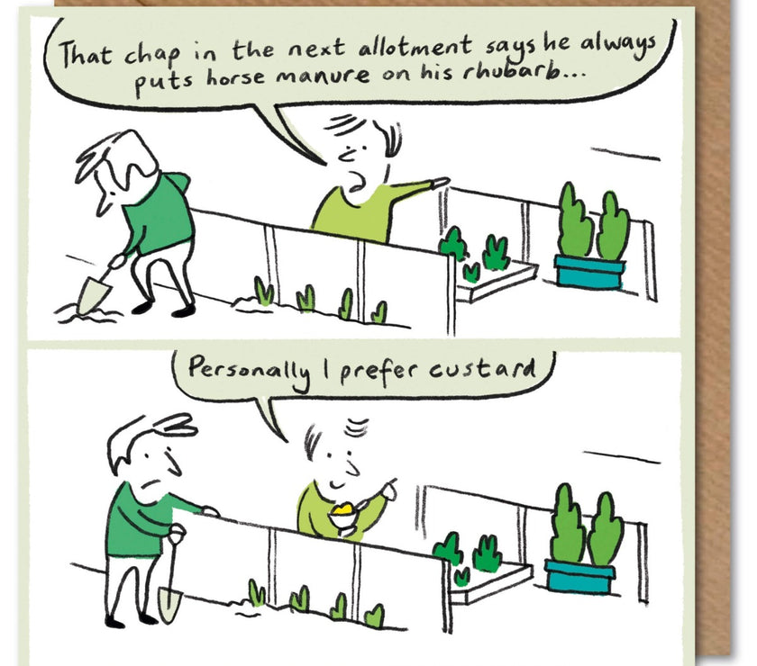 Green Allotment Birthday Card