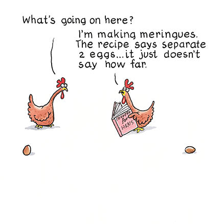 Separate Eggs Birthday Card