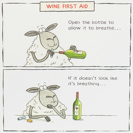 Wine First Aid Birthday Card