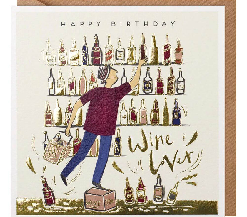 Fever Pitch Wine Birthday Card