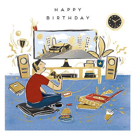 Video Games Birthday Card - House of Cards