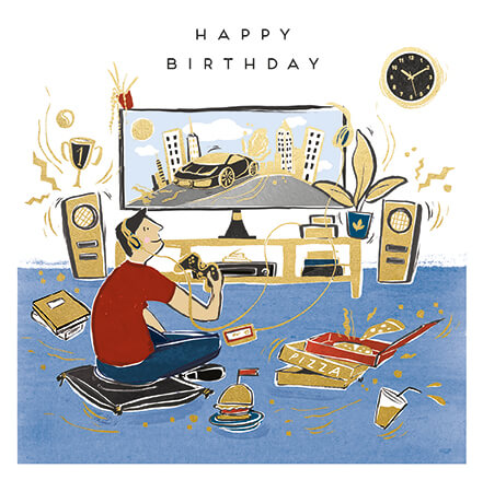 Happy Birthday gaming card