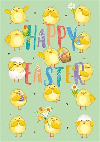 Chicks Happy Easter Card