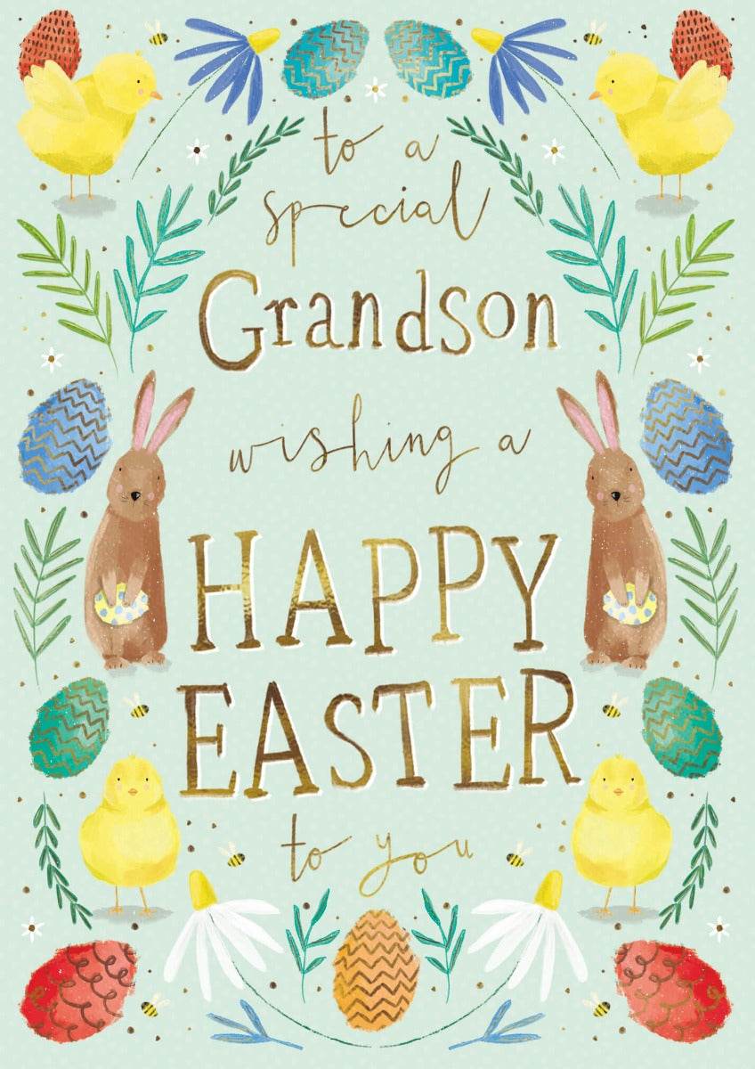 Grandson Easter Greeting Card - House of Cards