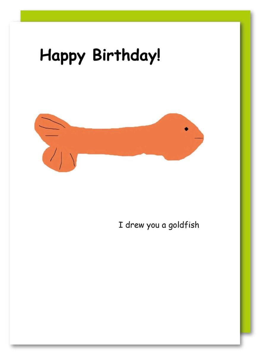 Goldfish Birthday Card - House of Cards
