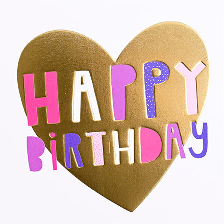 Heart Happy Birthday Card