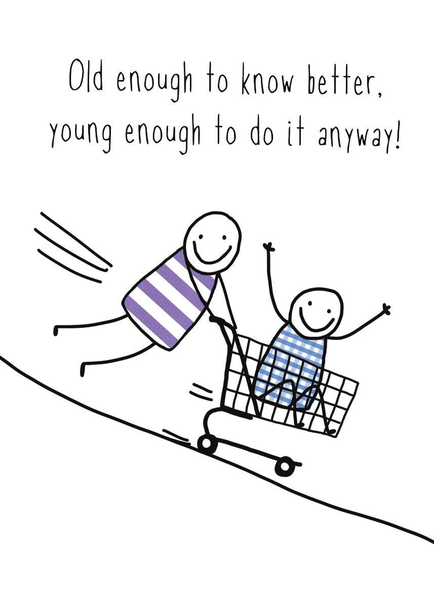 Larry Old Enough Birthday Card - House of Cards