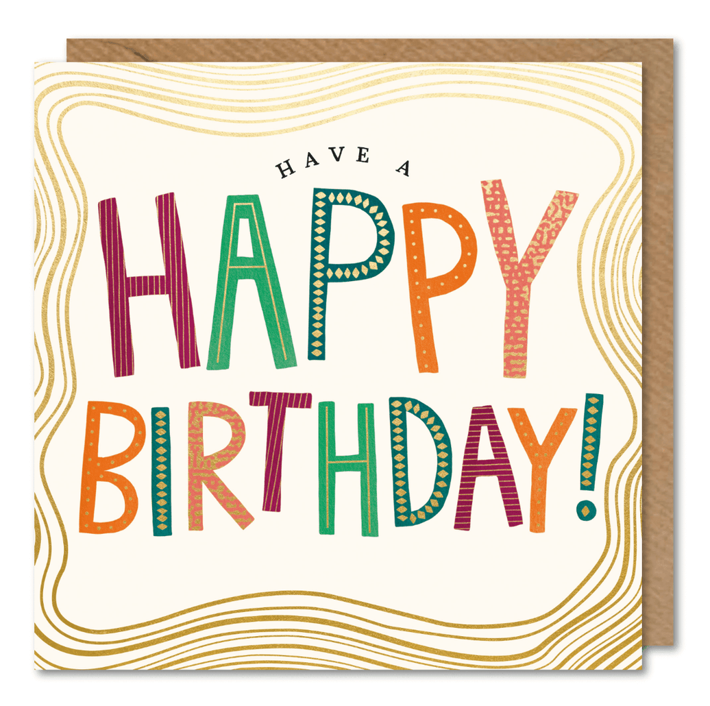 Happy Birthday Gold Foil Card - House of Cards