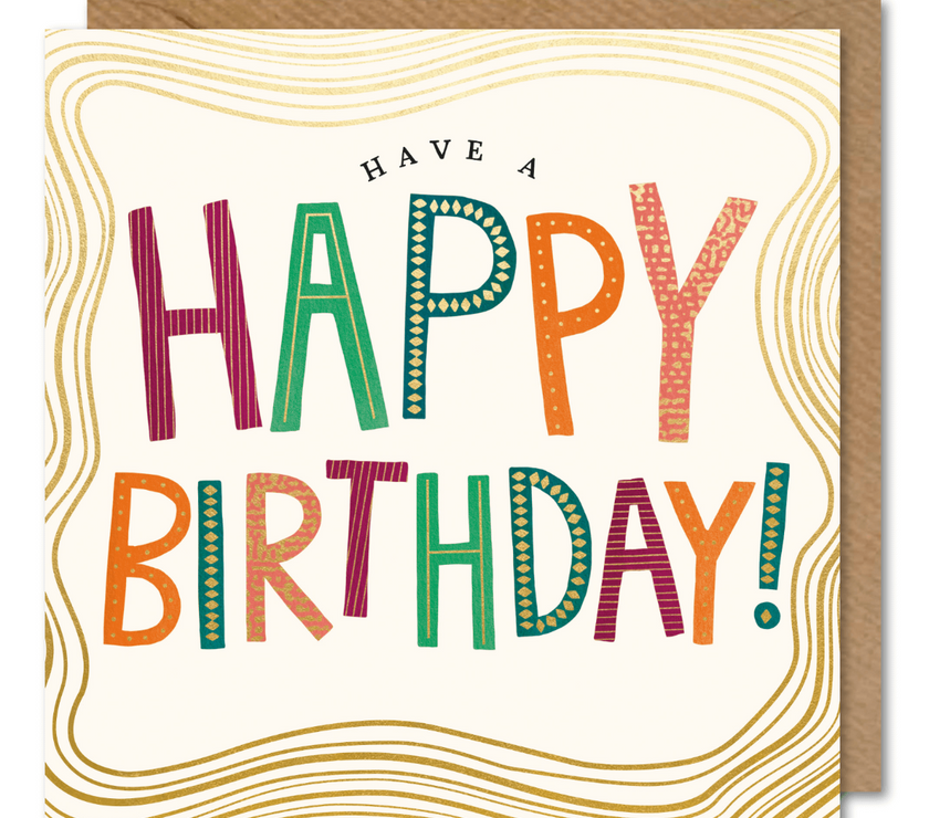Happy Birthday Gold Foil Card