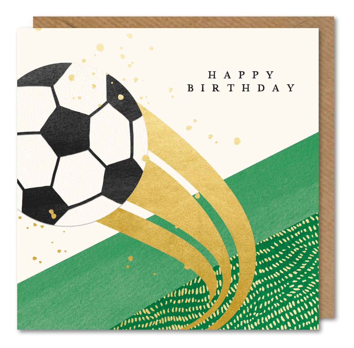 Football Gold Foil Birthday Card - House of Cards